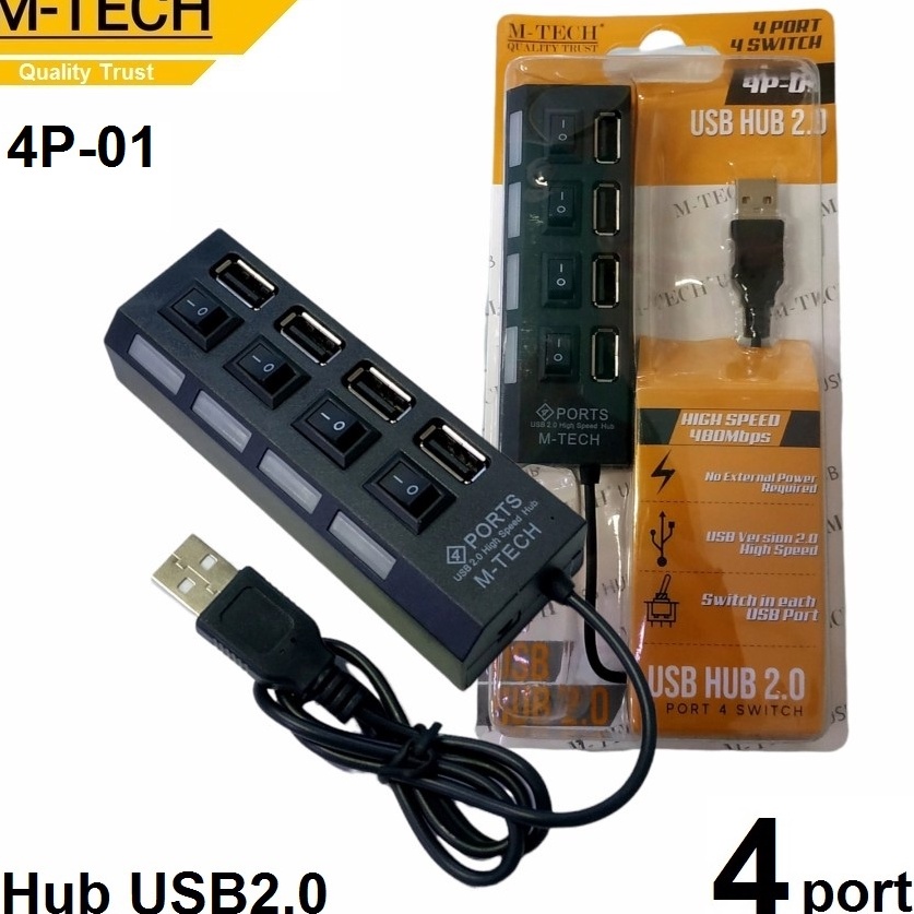 Pilihan Terbaik MTech Hub USB 2 4 Port 4 Switch