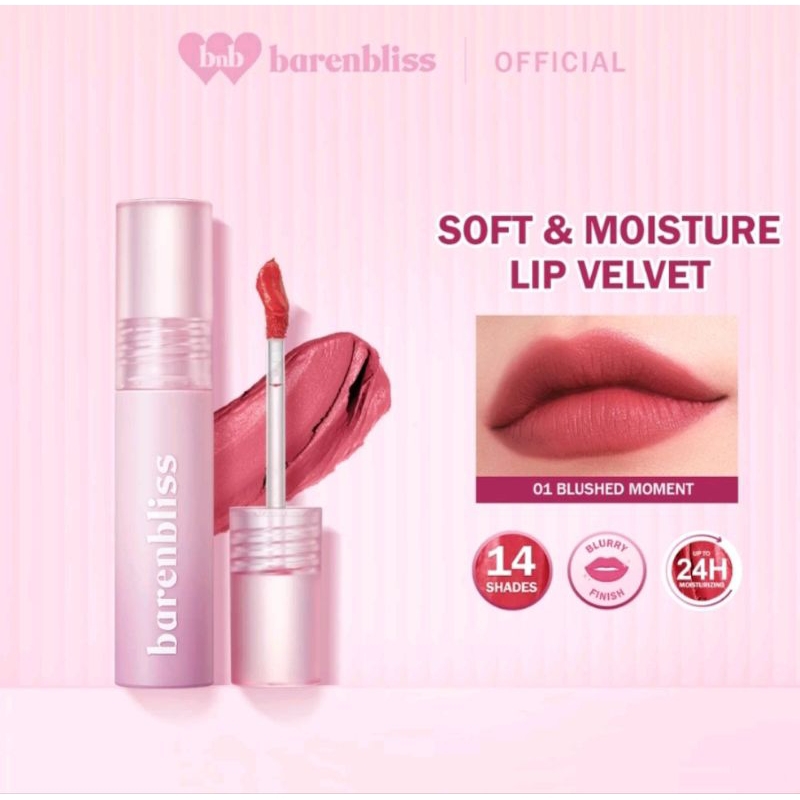 BNB Barenbliss Cherry Makes Cheerful Lip Velvet - 02 Rosewood Dream