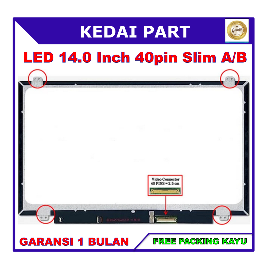 LCD LED Lenovo 14 Inch Slim 40 pin