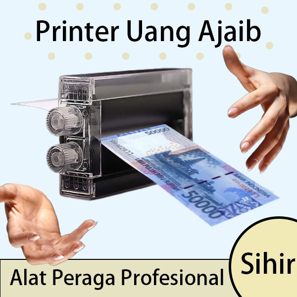 Mesin Cetak Uang Ajaib - Alat peraga interaktif yang lucu untuk anak-anak, kertas putih menjadi uang
