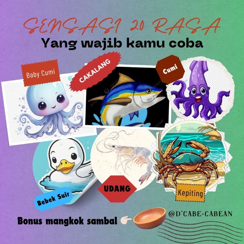 

Aneka Sambal 130gr Cumi, Baby Cumi, ayam suir, Bebek suir madura, cakalang, terasi, bawang, udang, kepiting, usus, pete, penyetan, rebon, teri medan, cumi ijo. sambal lauk sambal bumbu super enak segar 130gr