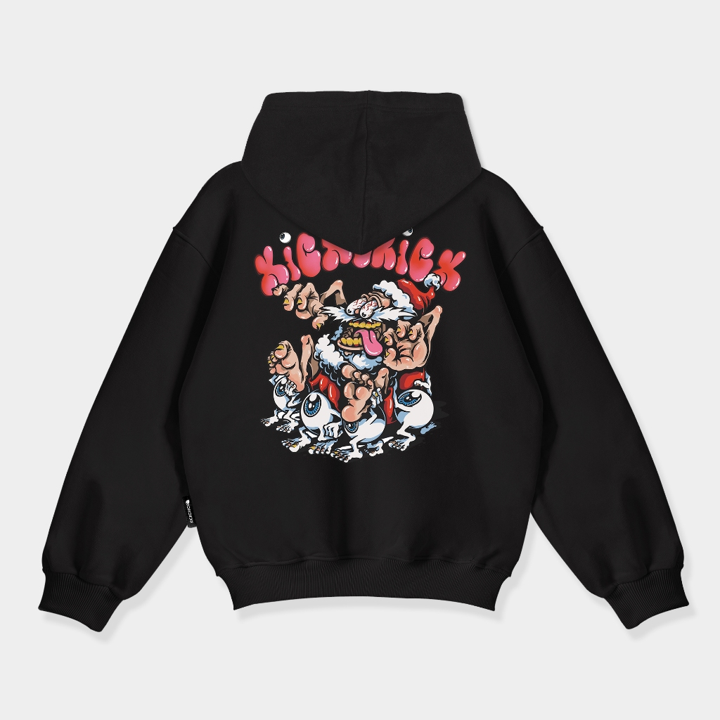 Kickchick Hoodie Snowy Black & White l Jaket Lengan Panjang | Outerwear