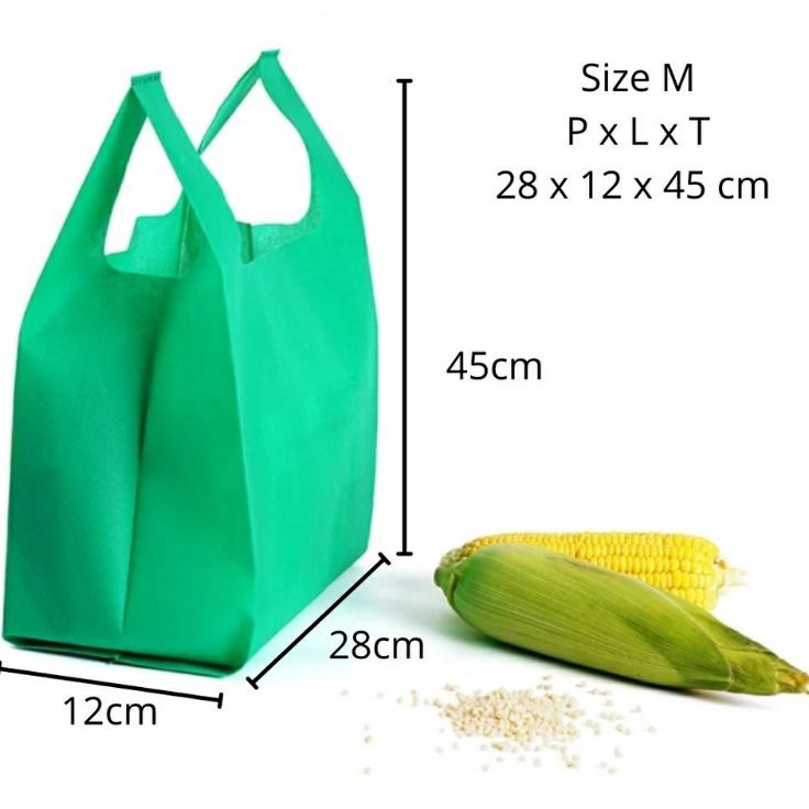 

Hot Sale 2 Pcs goodie bag tas kain spunbond Kresek 28x45x12 cm TAS KAIN KANTONG KRESEK GOODIE BAG