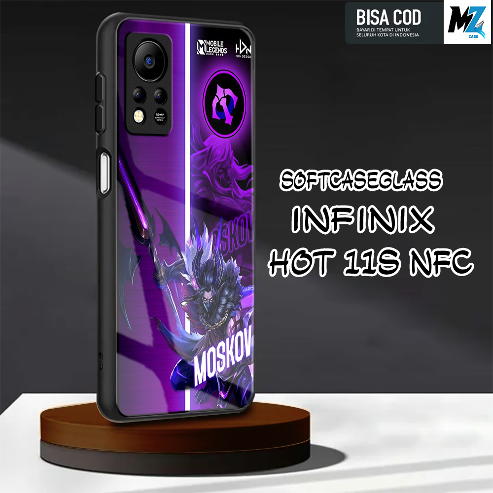 Softcase Glass Kaca [K17] Infinix Hot 11s NFC Terbaru Case Handphone Kesing Pelindung Handphone