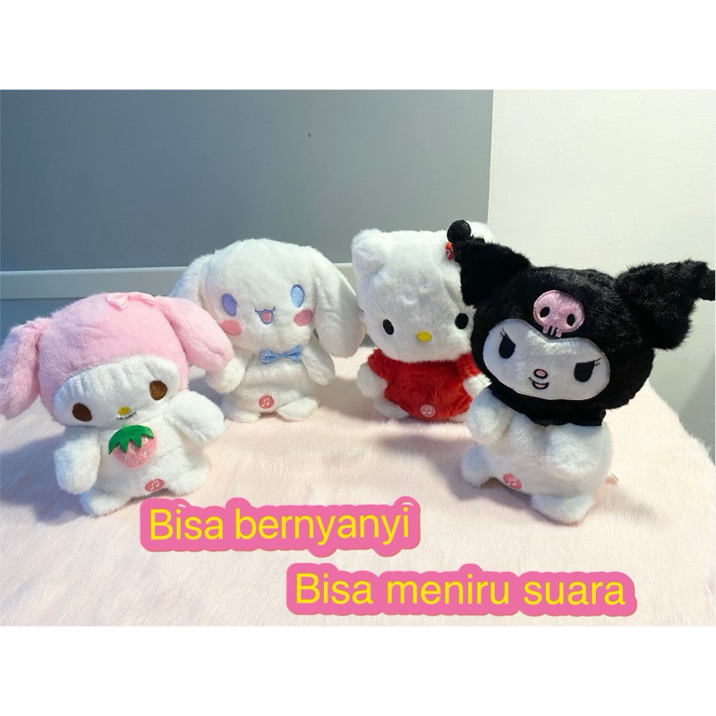 mainan dancing kaktus sanrio bernyanyi berbicara kuromi cinammoroll melody hello kitty