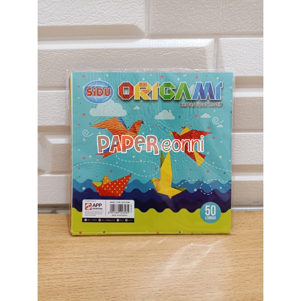 

Origami SIDU 2 sisi motif 50 lembar 16x16 cm