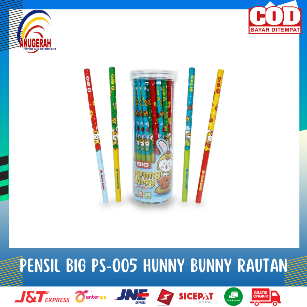 

PENSIL BIG PS-005 HUNNY BUNNY RAUTAN (PAK)