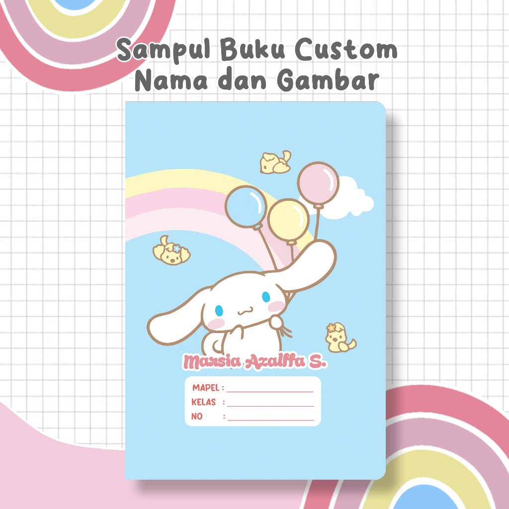 

SAMPUL BUKU SATU LEMBAR CUSTOM NAMA DAN GAMBAR UNTUK SEKOLAH TK SD
