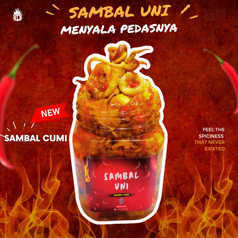 

Sambal Uni / Sambal Cumi Khas Racikan Padang 150 gr / Bumbu Rempah Khas Padang/ Saus Sambal / Sambal Ikan Serundeng / Teri / Bawang / Teri Medan / Ayam Suwir