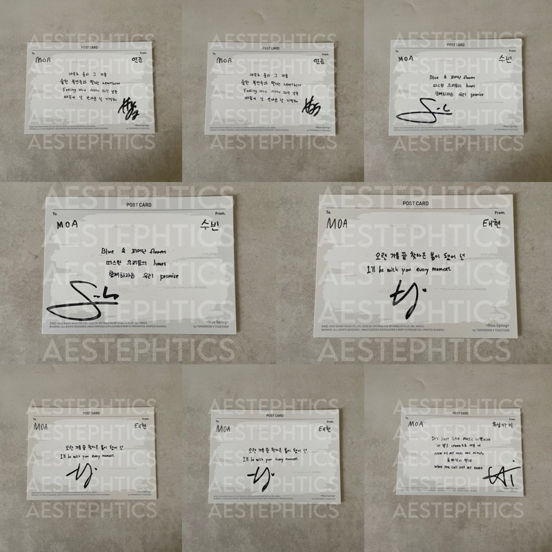 [ READY ] POSTCARD SIGNED TOMORROW X TOGETHER TXT Freefall