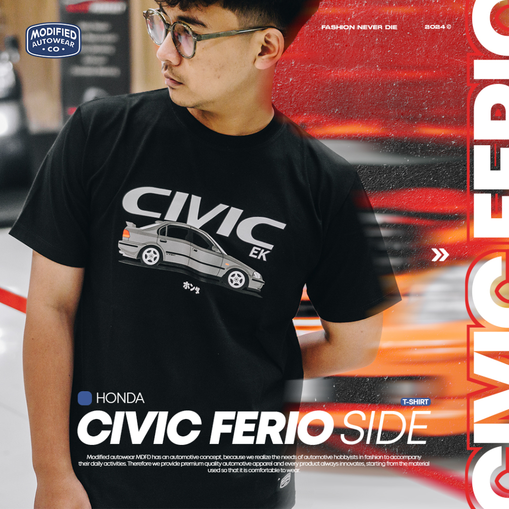 kaos ferio ek modified autowear kaos honda oversize premium kaos civic ferio