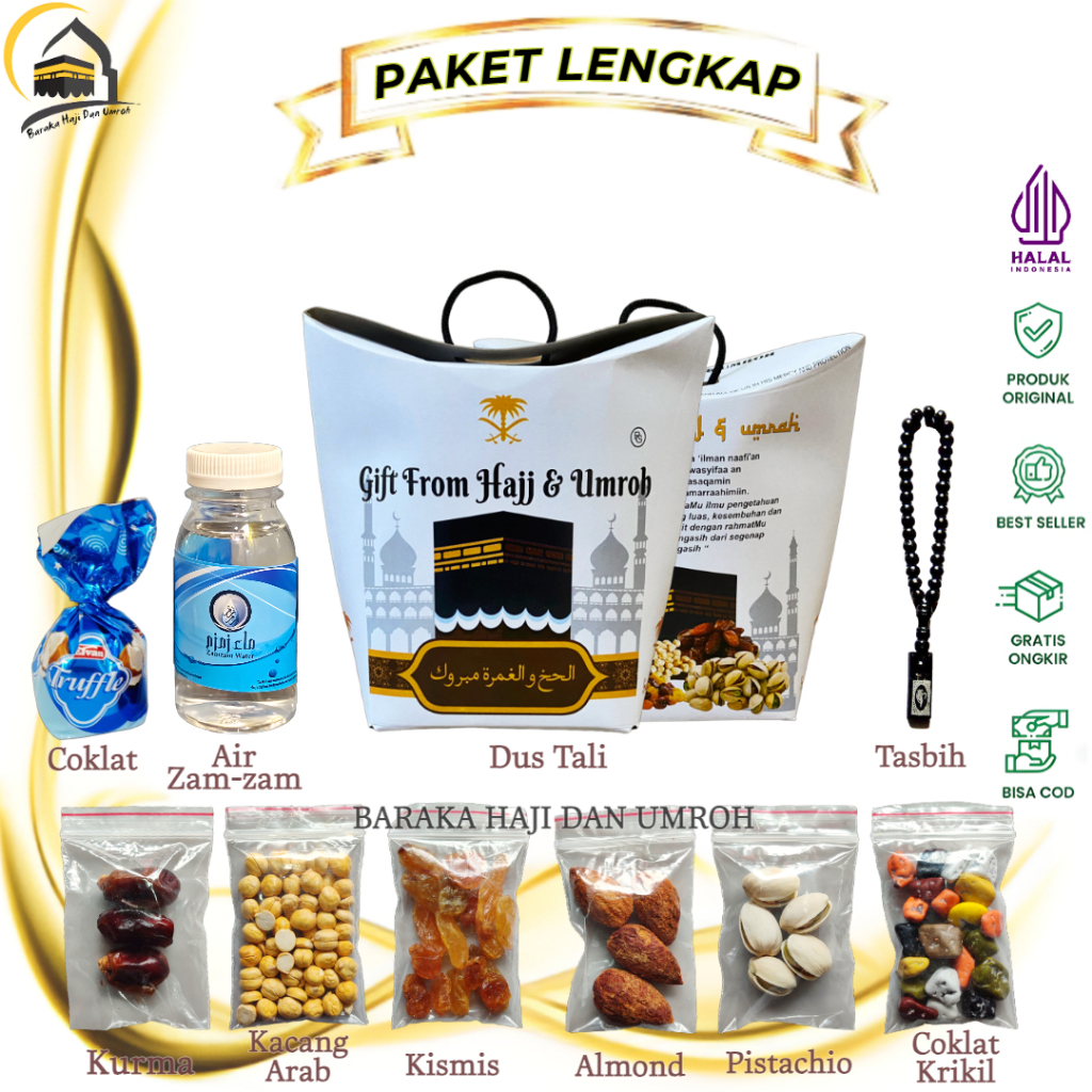 

Paket LENGKAP Oleh-Oleh Haji dan Umroh paket dus teng-teng / Hampers - PAKET LENGKAP