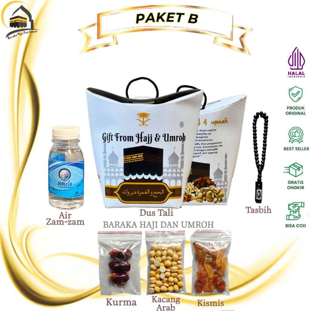 

Paket Oleh-Oleh Haji dan Umroh paket dus teng-teng / Hampers - PAKET B