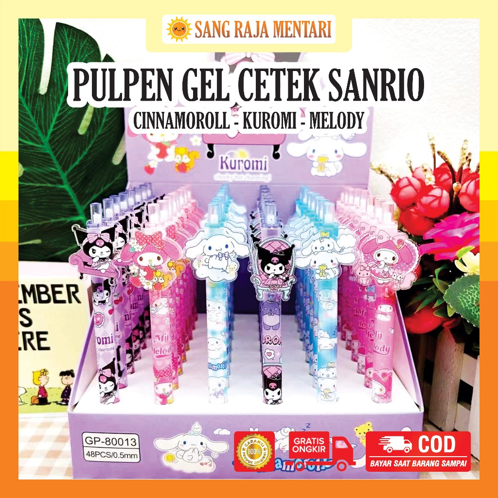 

Pulpen Gel Sanrio Cinamoroll Melody Kuromi | Bolpen Tinta Warna Hitam Anak Sekolah SD SMP SMA