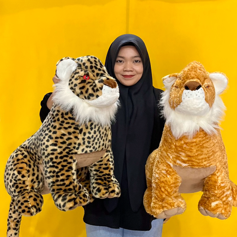 Boneka singa lucu boneka karakter singa macan besar lion karakter animals ecobonekaindo
