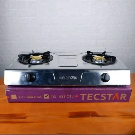 kompor 2 tungku & 1 tungku steinlis & teflon TECSTAR