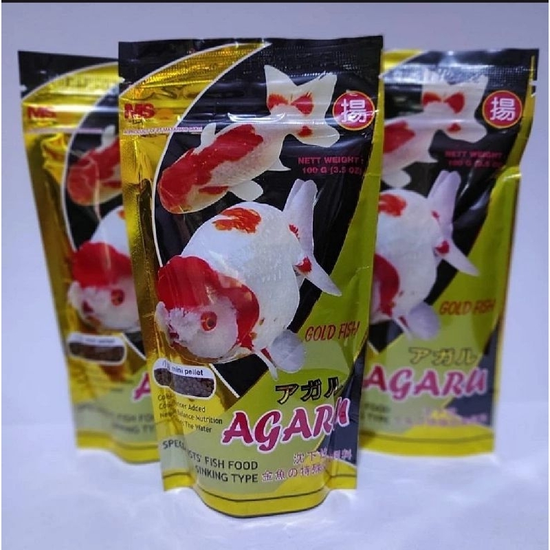 AGARU Pelet Tenggelam sinking makanan ikan Hias Pelet ikan koi Koki Aquarium