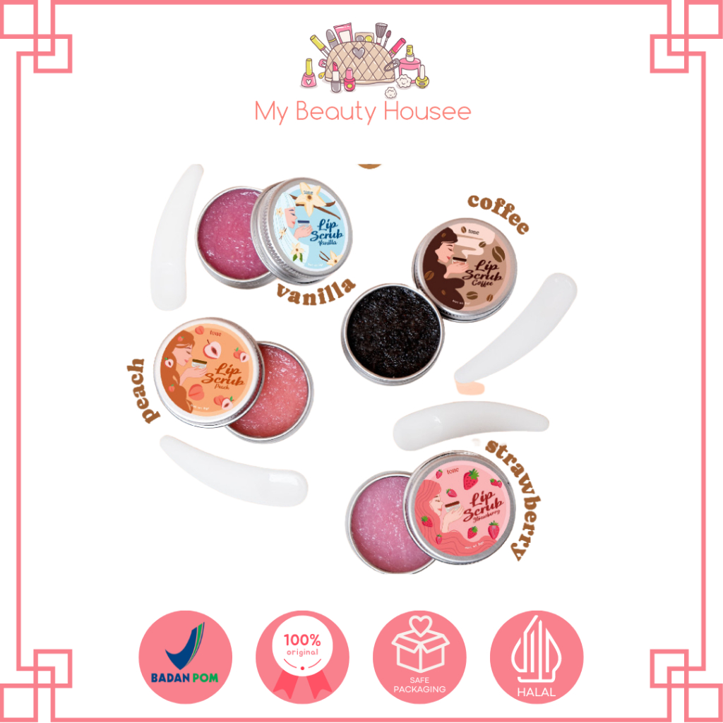 TONE LIP SCRUB - SCRUB EKSFOLIASI BIBIR - PERAWATAN BIBIR - TREATMENT BIBIR - EXFOLIATOR BIBIR
