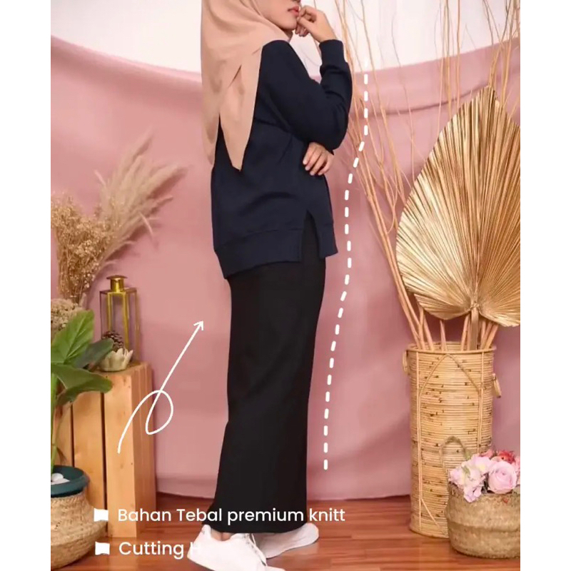 Rok Kerja Panjang Hitam Rok Span panjang Rok hitam panjang kantor rok bahan sekolah