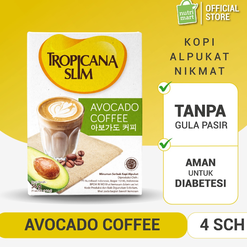 

7m Terkini Tropicana Slim Avocado Coffee 4 Sachet Kopi Susu Nikmat Tanpa Gula Pasir Y52