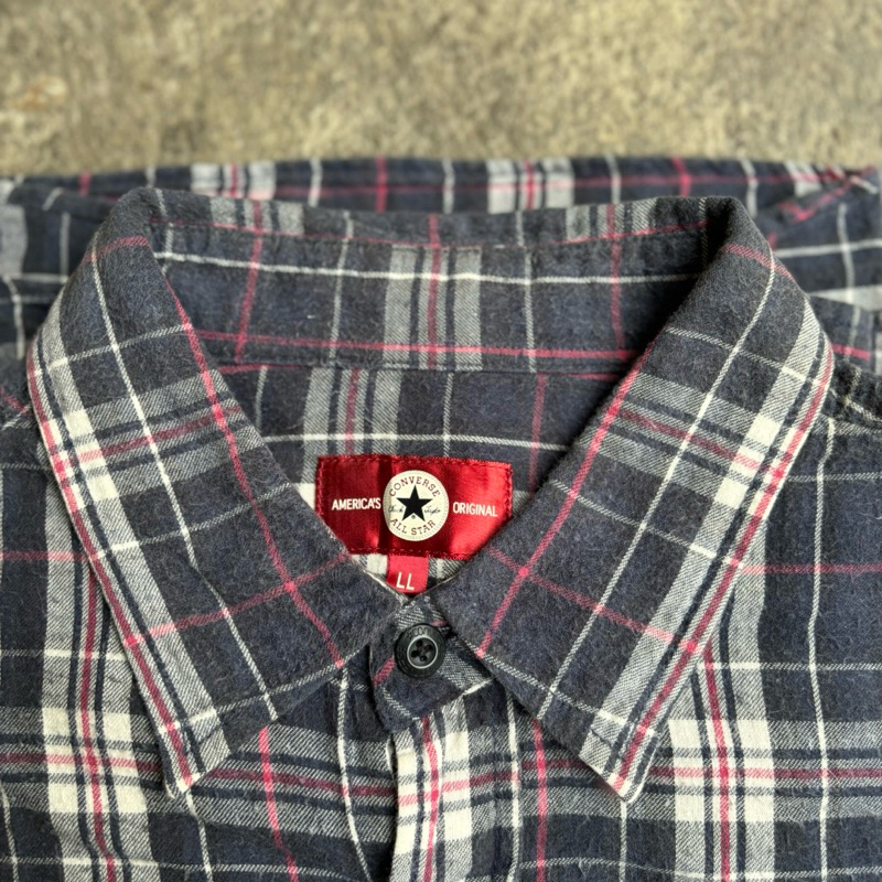 Size LL Kemeja Flannel Converse Second Branded