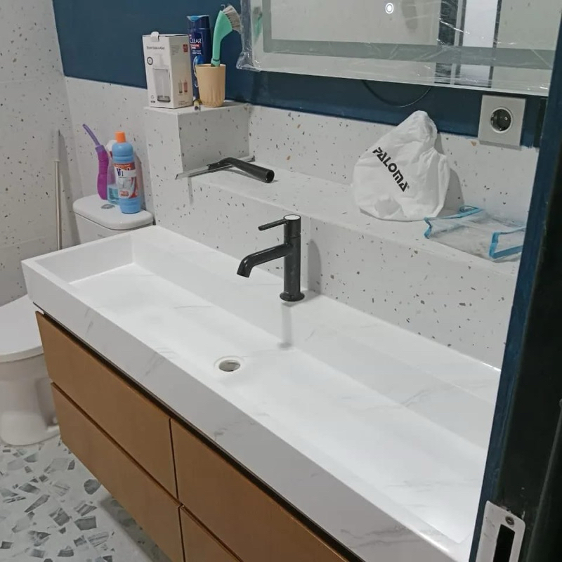 Wastafel Solid Surface Top Table Marmer Granite