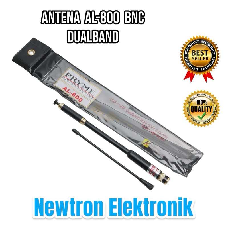 Antena AL800 BNC Dualband VHF UHF HT ICOM IC V80 V86 V8 T70A Alinco DJ196 DJ195 DJ-W58 AL-800 Model 