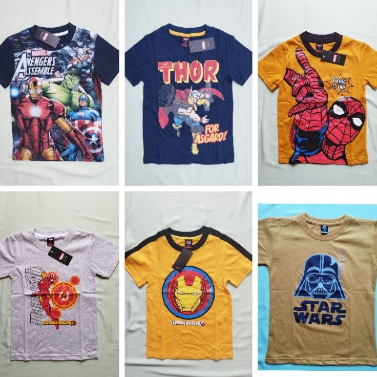 Kualitas Puas  Nevada Marvel baju anak laki laki kaos Nevada Kids baju nevada junior kaos anak nevad