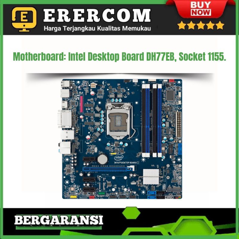 Mobo Mainboard Motherboard Intel Desktop Board H77 Socket 1155 4 Slot Ram USB 3.0 Support ivy Ada Hd