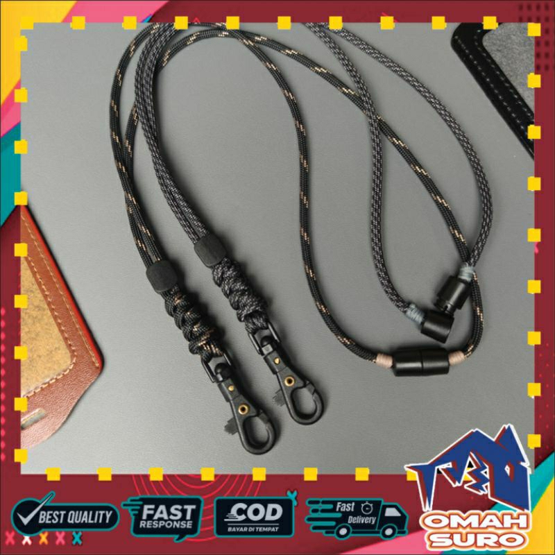

V5-LANYARD PARACORD GANTUNGAN TALI KALUNG NAME TAG/CARD HOLDER/ID CARD/HP/KAMERA