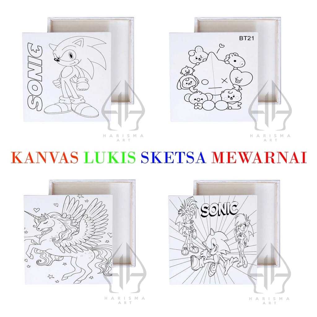 

Kanvas Lukis Sketsa Berkualitas 20x20 cm || Kanvas Sketsa Mewarnai