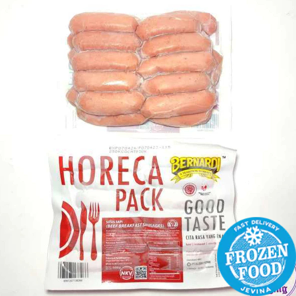 

Bernardi Horeca Pack Sosis Sapi Vp (Tanpa Kupas) 500g Isi 22