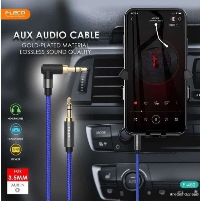 AFL KABEL JACK AUDIO Kabel Aux HP Jack L 3.5mm Kabel Audio Handphone ke Speaker Dan Mobil model L ga