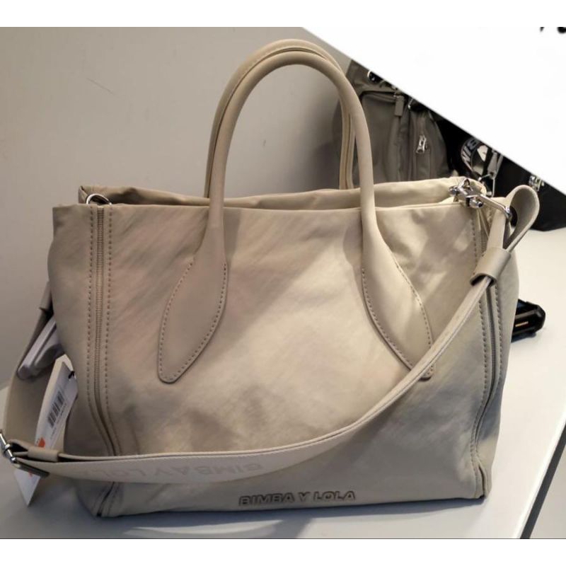 byl 3 compartment cream tote bag original