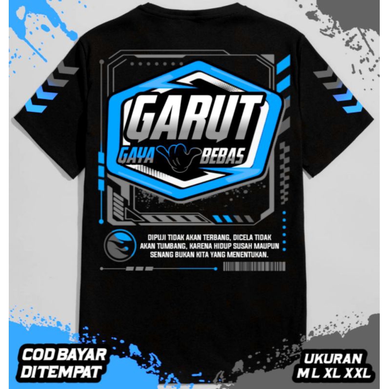 Kaos Garut Gaya Bebas | Kaos Kata Kata | Kaos Distro Pria | Kaos Pria Terbaru