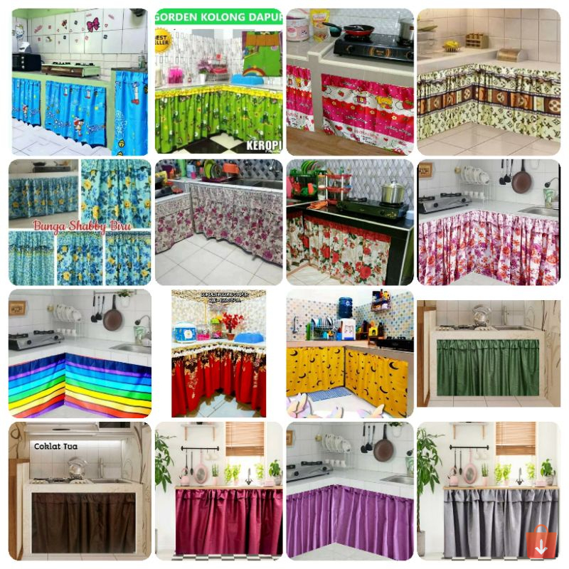 GORDEN KOLONG DAPUR MURAH MINIMALIS CANTIK |GORDENG SHABBY PINK HORDEN GORDYN KOLONG DAPUR MOTIF WAR