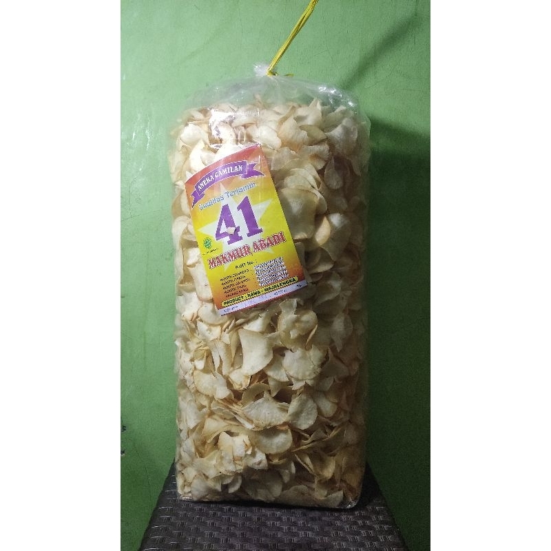 

KERIPIK SINGKONG ASIN 41 MAKMUR ABADI 1BAL 3KG