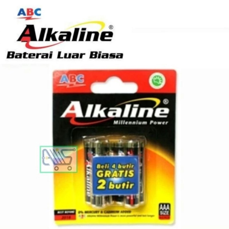 KODE H44S Battery ABC Alkaline AAA A3 LR3 Isi 6
