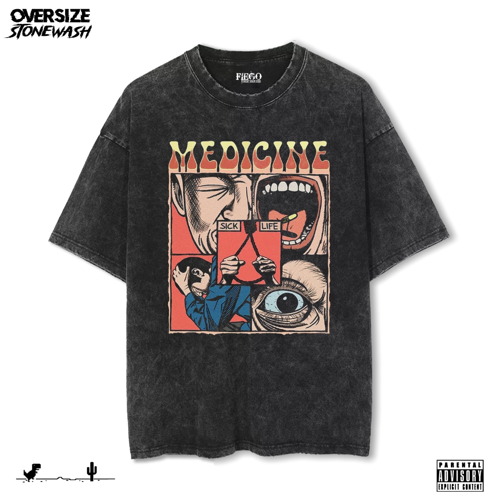 Fiego "MEDICI" | Premium Oversize T-Shirt | Stone Wash