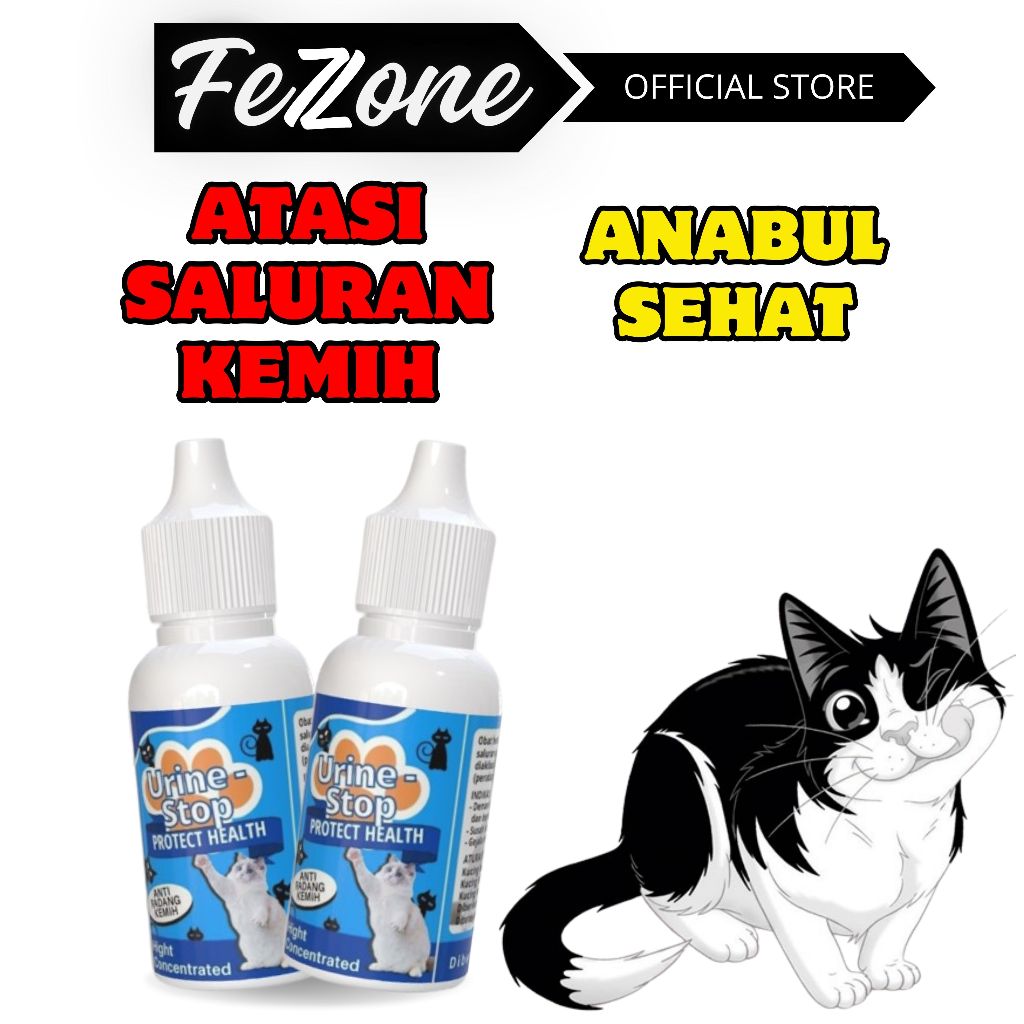 Obat Kucing Anti Radang Kemih Kencing Berdarah Susah Buang Air Kecil Pipis Kucing Ampuh FEZONE