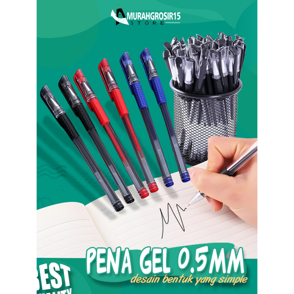 

Pulpen Gel Alat Tulis Pena 0.5mm Standar Pulpen Tinta Cair