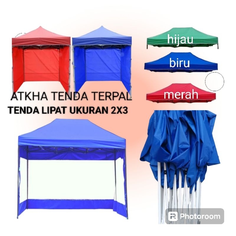 TENDA LIPAT CAHAYA MATIC UKURAN 2X3 HOLOW HITAM  DINDING 3 SISI