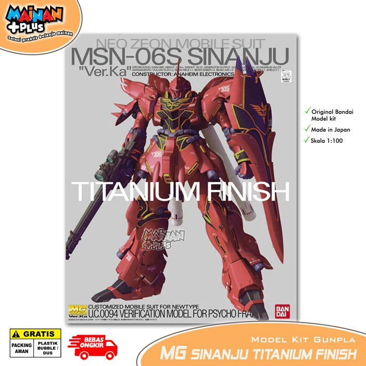 MG SINANJU TITANIUM FINISH MASTER GRADE 1/100 BANDAI GUNPLA GUNDAM MODEL KIT