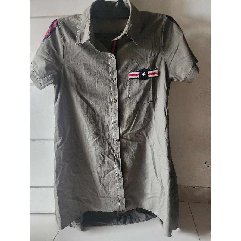 kemeja wanita - hijau army