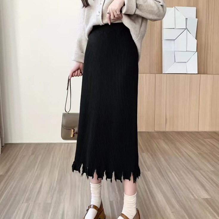 [TTEUDA] Rok Rajut Span Plisket Rumbai Knit Premium Kekinian | Rok Korean Style Plisket Rajut Rumbai