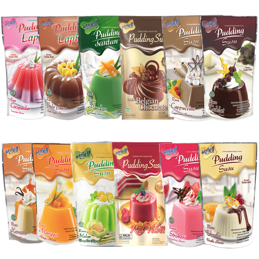 

Pudding Nutrijell Nutri Jell Puding Susu Santan Lapis