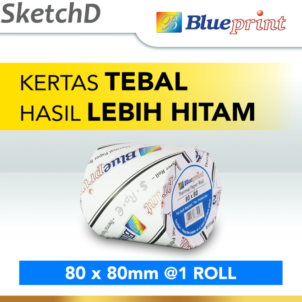 

Kertas Struk Printer Kasir Thermal Paper 80 x 80 Blueprint