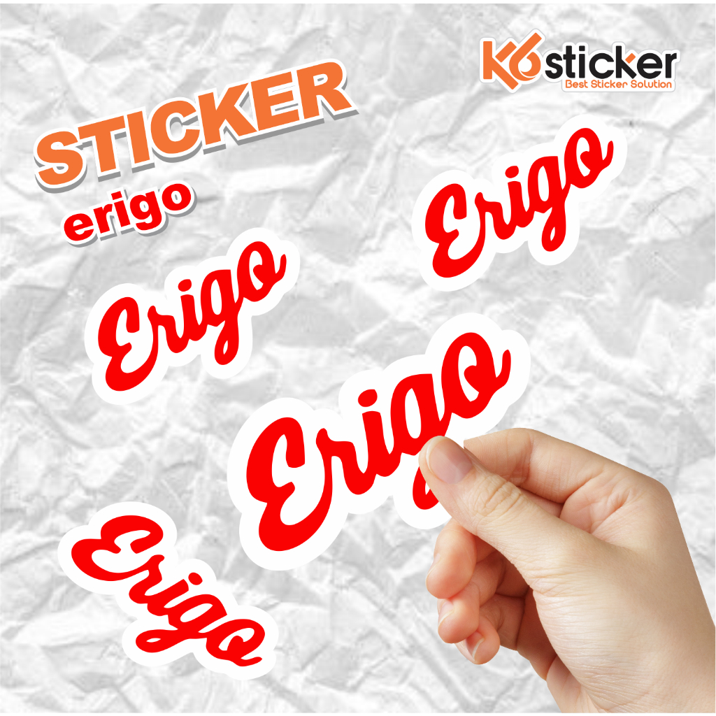 

Stiker Distro Clothing Brand Erigo (BIJIAN) Vynil Doff Jeruk