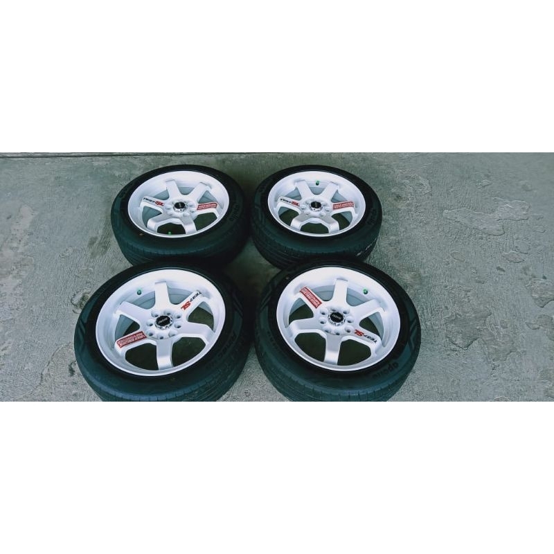 (PROMO) VELG BARU ban second TE37 SL R16 H8 x 100/114 ET 35 warna putih