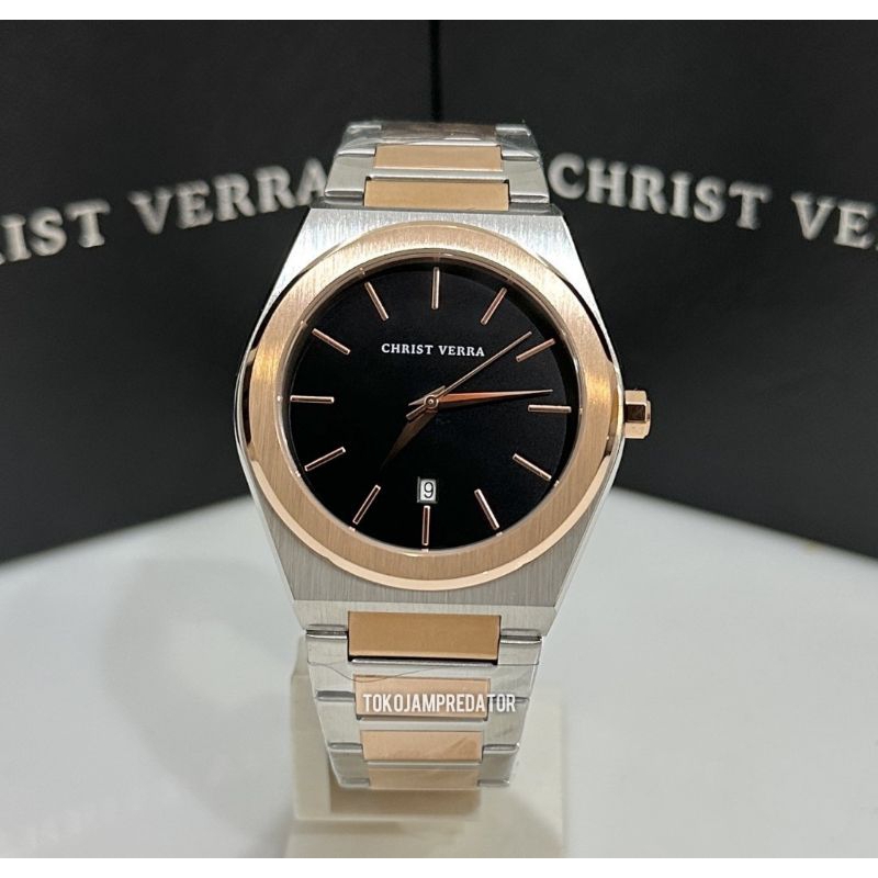 JAM TANGAN PRIA CHRIST VERRA CV 10985G-14 BLK ORIGINAL